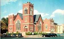 McPherson KS Kansas Methodist Church 1950s Car Vintage Postcard picture