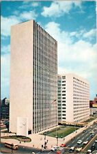 High View New City County Building Detroit Michigan MI Chrome Postcard Unused picture