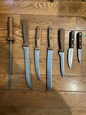 6 Russell Green River Knives Vintage Antique Factory Seconds Kitchen Cooking picture