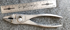 Vintage Clauss Freemont  Slip Joint Pliers, Thin Nose ~  USA made tool picture