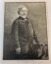 1880 magazine engraving ~ THE LATE PUBLISHER FRANK LESLIE picture