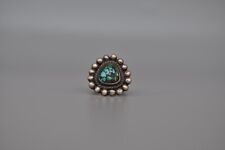 Old Pawn Navajo Sterling Silver Ring - Turquoise  size 6 1/2 picture