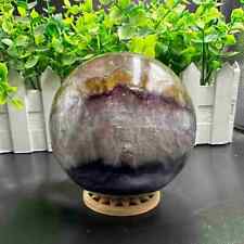 1115g Natural Fluorite Quartz Sphere Crystal Energy Ball Reiki Healing Gem picture
