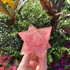 Rose Quartz Metal Flakes Resin Orgone Crystal Merkaba Star Tetrahedron Pink Rock picture