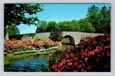 Norfolk VA-Virginia, Botanical Gardens, Bridge over Waterway, Vintage Postcard picture