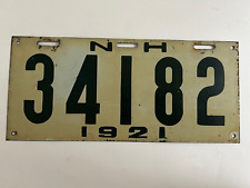 1921 New Hampshire License Plate Nice Condition All Original picture