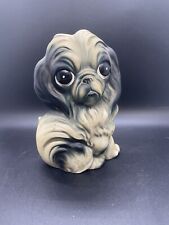 Vintage Big Eyes Puppy Dog Ceramic Figurine Norleans Dog 6.5