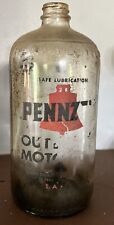 Vintage Pennzoil Out Board Motor Oil 30 Weight 1 Quart Glass Jar picture