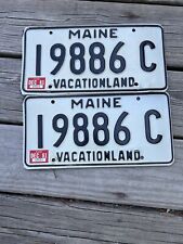 Maine 1981 Pair License Plate 1981 Pair  Maine License Plates picture
