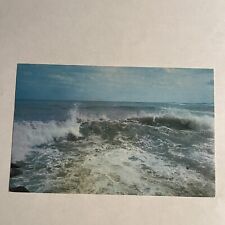 Storming Crashing Waves Along Ocean Drive Acadia National Park Maine Postcard picture