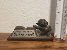 Vintage Kaiser Steel First Pig Iron January 1, 1943 Paper Weight (1132) Original picture