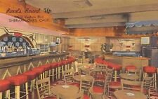 Rand's Round Up Chuck Wagon Restaurant Sherman Oaks California linen postcard picture
