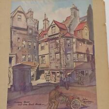 Vtg Moubray John Knox House Edinburgh Scotland Art Print John Mackay Watercolor picture