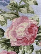 Vintage Laura Ashley Floral Fabric~heavy Cotton Upholstery Cottage Roses 13yds picture