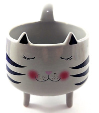 Arlington Design Gray Cat Coffee Mug Vanity or Office Desk Organizer 12 Oz picture