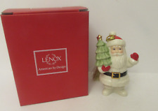 Lenox Very Merry Christmas Figurine SANTA holding Christmas Tree Holiday picture