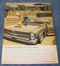 1963 Pontiac Bonneville Vintage Color Ad 