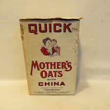 HTF 1920s Mothers Oats With China Box Quaker Oats Homer Laughlin Ivory / Trellis picture