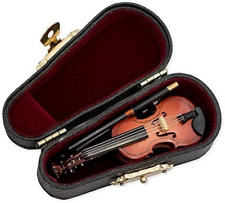 Broadway Gift Co. Miniature Violin Polished Instrument 3 Inch Wood Table Top Déc picture