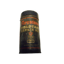 Vintage Firestone Holdfast Tire Repair Kit Antique Can picture