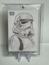 2022 Topps Chrome Star Wars Galaxy StormTrooper Sketch 1/1  - Robert Hendrickson picture