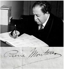 1938 ALS Conductor PIERRE MONTEUX Hand SIGNED AUTOGRAPH LETTER + PHOTO + MAT picture