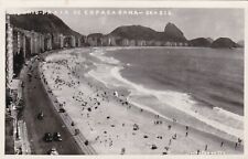 BRAZIL (Y765) 1960 postcard RIO PRAIA DE COPACABANA stamped to ITALY picture