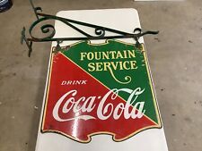 26x23 authentic org. 1933 Fountain Service Drink Coca Cola Coke Porcelain Sign picture