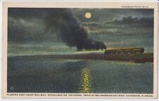 Flagler East Coast Railway Key West Extension FL Florida Postcard 1912 Moonlight picture
