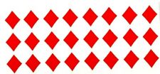 Diamond Stickers | 1 inch tall | quantity 24 | pinochle | playing card suit picture