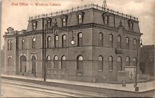 Vintage Postcard Post Office Windsor Canada Scene 1906 picture