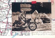 BMW Mobile Tradition R 50 motorcycle & Isetta Standard postcard picture