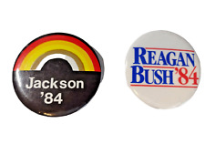 1984 Jesse Jackson / President 56mm Campaign Button Vs Reagan Bush Pin/ pinbacks picture