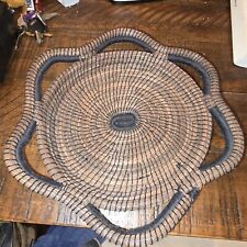 Vintage Hand Woven Coiled Basket 12” Handmade picture