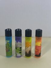 Brand New 4 Clipper Lighters Travelers Collection Full Set Refillable picture