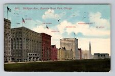 Chicago, IL-Illinois, Michigan Ave Stratford Hotel c1914, Vintage Postcard picture