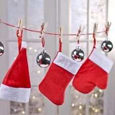 Package of 18- Assorted Stockings, Mittens, and Caps Felt Ornaments picture