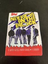 1989 Topps New Kids On The Block Cards, 1 Sealed Wax PACK From Wax Box, 8 Cards picture
