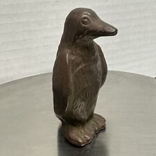 Vintage Bronze Brass Penguin 2.25” Tall Heavy picture
