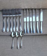 towle stainless steel flatware 15 pc lot 6 forks 6 knives 3 tea spoons vtg  picture