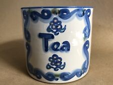 M.A. Hadley Pottery Hand Painted Stoneware Tea Canister No Lid picture