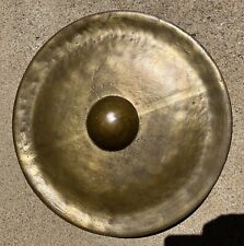 Vintage  19 inch Large Brass Gong Bell Tibetan Gong bell handmade Nepal picture