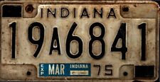 Vintage Indiana License Plate -  Plate 1975  Crafting Birthday Man Cave picture