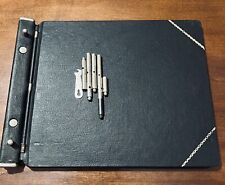 Vintage Boorum & Pease accounting ledger black with gold accents + extra pieces picture