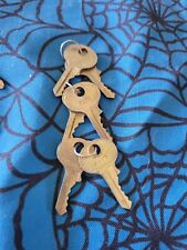 Vintage Master Lock Key Lot Of 6 2396 Cut Replacement Brass Padlock Metal picture