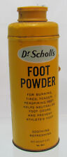 Vintage 1948 DR SCHOLL'S FOOT POWDER Yellow TIN 3 oz. Container SHAKER Top EMPTY picture