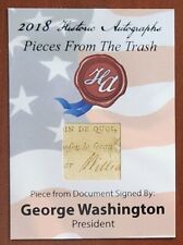 Historic Autographs George Washington touched relic card Pieces from the Trash picture
