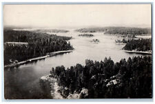 Tammerfors (Tampere) Finland Postcard Forest River Scene 1927 Vintage RPPC Photo picture
