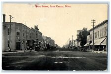 1919 Main Street Exterior View Building Sauk Centre Minnesota Vintage Postcard picture