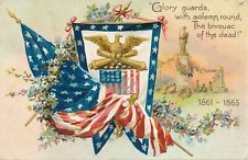 DECORATION DAY - Glory Guards With Solemn Round Tuck Postcard - 1909 picture